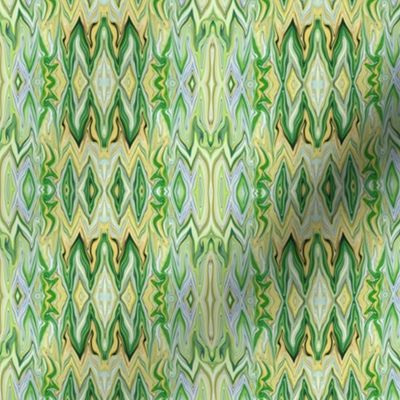 DGD26 - Medium - Rococo Digital Dalliance with Hidden Gargoyles in Yellow, Green and Blue Pastels 