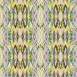 DGD23 - Rococo Digital Dalliance with Hidden Gargoyles,  in Lavender, Yellow and Green