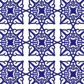 Strong- grid / Blue Medallion Tiles