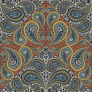 Bayeux Paisley Chevron 1