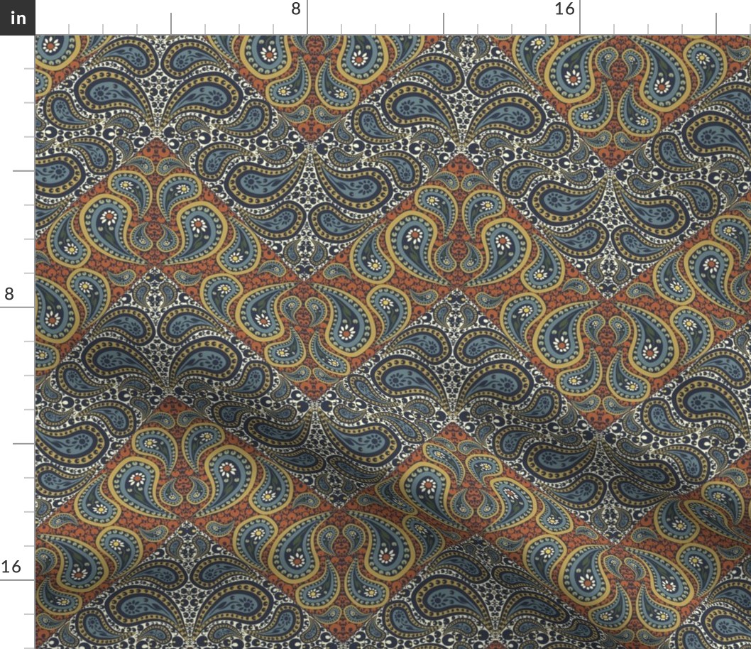 Bayeux Paisley Chevron 1