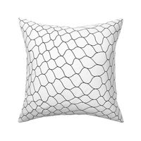 Fishnet by Minikuosi (Grid, Net, Web, Hockey Goal, Football Goal) Black and White Large Scale