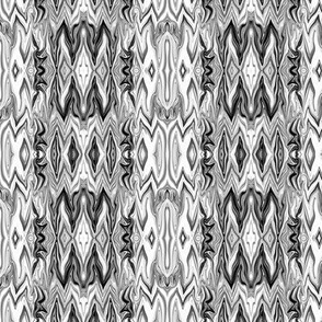 DGD21 -  Medium - Rococo Digital Dalliance Lace with Hidden Gargoyles in White and Black