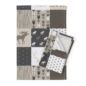 Wholecloth Quilt - Canyon - antlers, arrows  brown, tan and white