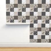 Wholecloth Quilt - Canyon - antlers, arrows  brown, tan and white
