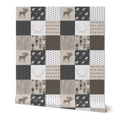 Wholecloth Quilt - Canyon - antlers, arrows  brown, tan and white