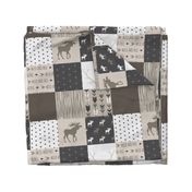 Wholecloth Quilt - Canyon - antlers, arrows  brown, tan and white