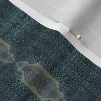 Teal shibori stripe