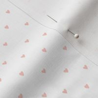 Soft Pink Small Hearts on White for Baby Nursery