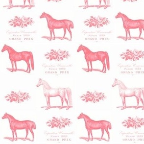 Horses and Roses in Pink