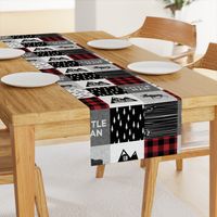 Little Man & You Will Move Mountains Quilt Top - buffalo plaid