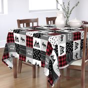 Little Man & You Will Move Mountains Quilt Top - buffalo plaid