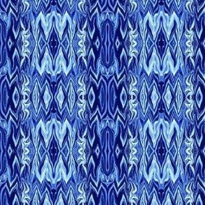 DGD13 - Medium - Rococo Digital Dalliance Lace with Hidden Gargoyles in Blue 