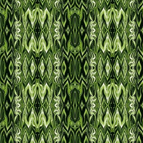 DGD10 - Medium - Rococo Digital Dalliance with Hidden Gargoyles,  in Monochromatic Green