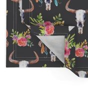 Flower Bull Skulls - Large