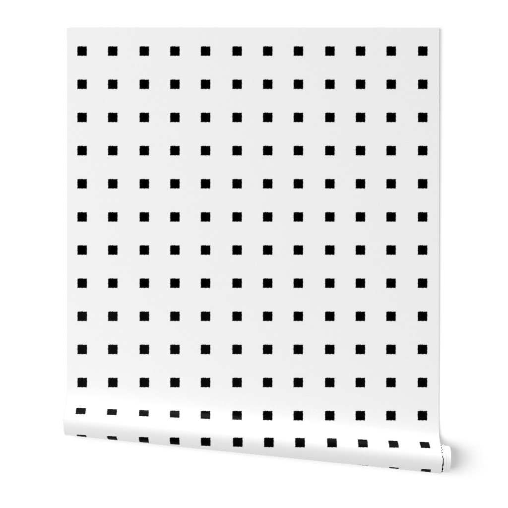 Black squares on white Squares Rough Stamped edges-ch-ch