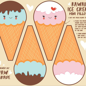 Kawaii Ice Cream Pillow
