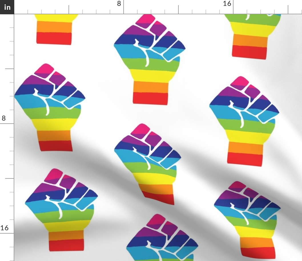 Pride Fist- Large - Rainbow