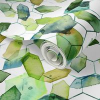 watercolor jade hexagons