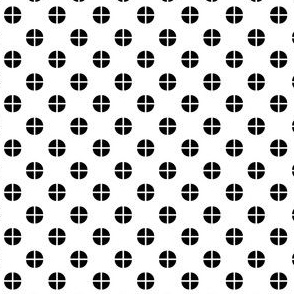 Sewing Swatches Dots - Black on White