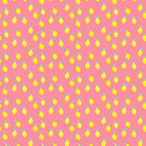 (micro print) lemons - pink