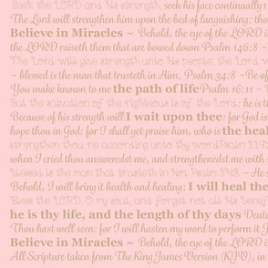 Scripture Healing Meditation Camel Words  on Pink