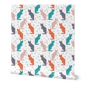 Cats tangram pastel