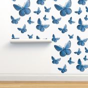 blue butterfly flight