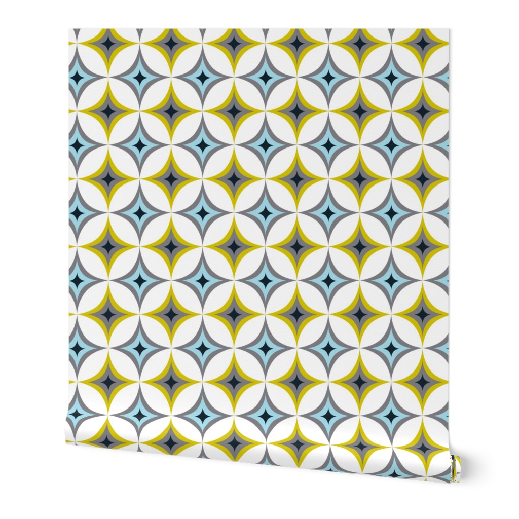 Astral - Mid Century Modern Geometric Blue