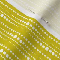 Bestrewn - Abstract Geometric Dot Stripe Yellow/Green