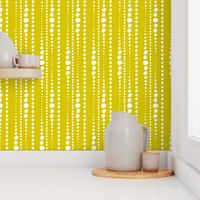 Bestrewn - Abstract Geometric Dot Stripe Yellow/Green