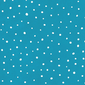 Snow polka dot on sky blue