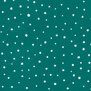 Snow polka dot on green mint