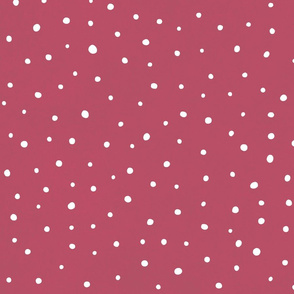 Snow polka dot on pink rose