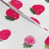 Watercolor strawberries - oversized