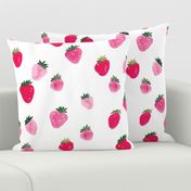 Watercolor strawberries - oversized