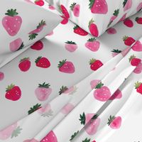 Watercolor strawberries - oversized