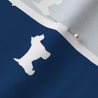 Westie west highland terrier dog silhouette navy