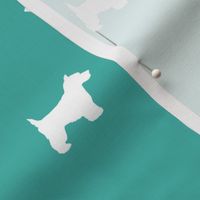 Westie west highland terrier dog silhouette turquoise