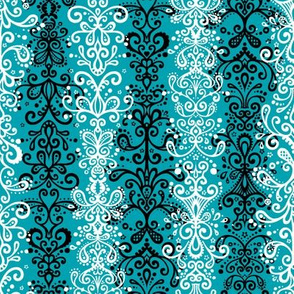 Ornamental Stripe - Sewing Swatches Blue (Large) 