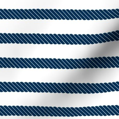 16-02a Nautical Navy Blue Mint Stripe Beach Rope Sail Boat_Miss Chiff Designs