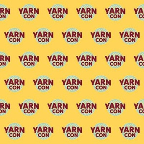 YarnCon logo on yellow