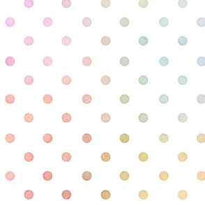 Pastel Rainbow Watercolor Dots Pattern