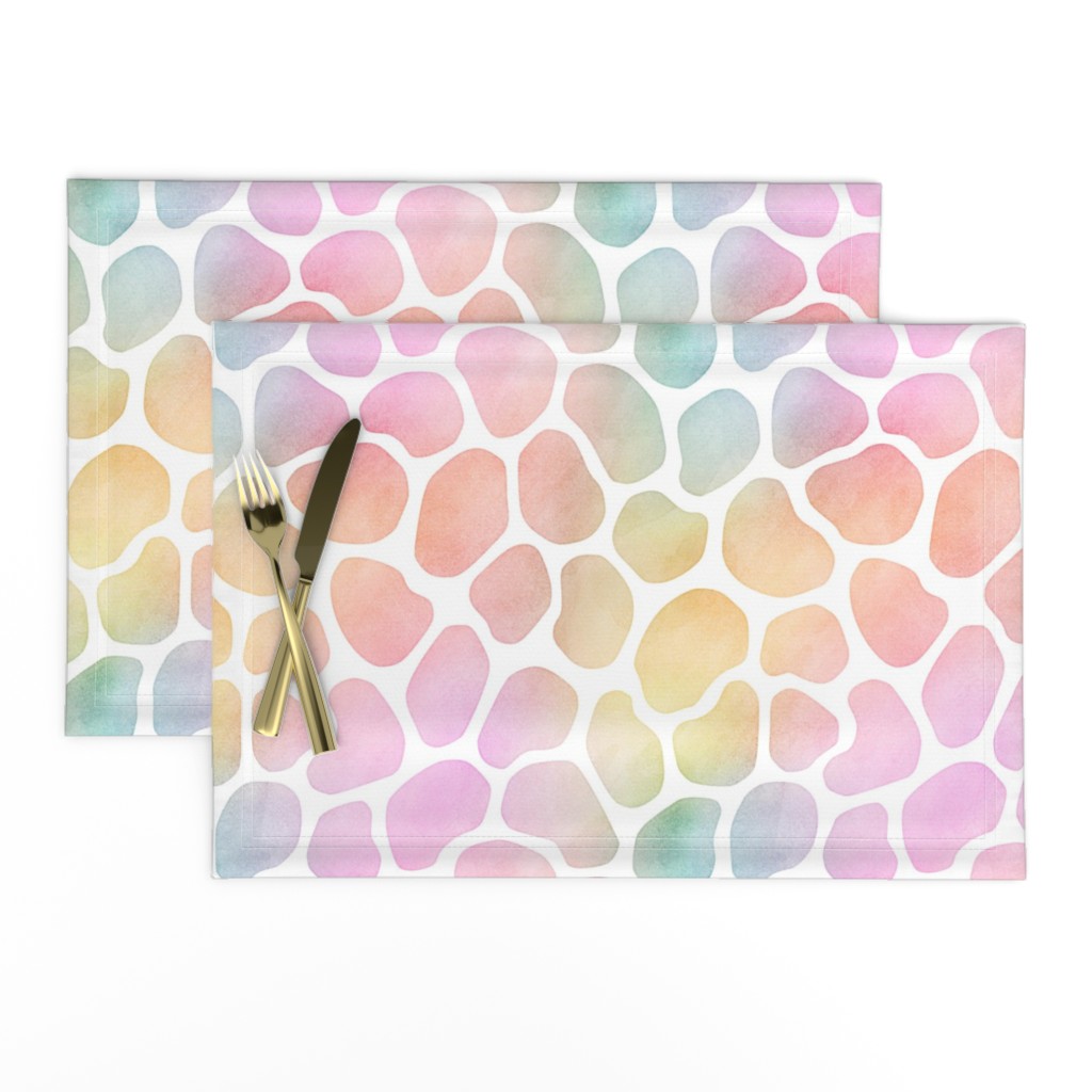 Pastel Rainbow Watercolor Giraffe Pattern