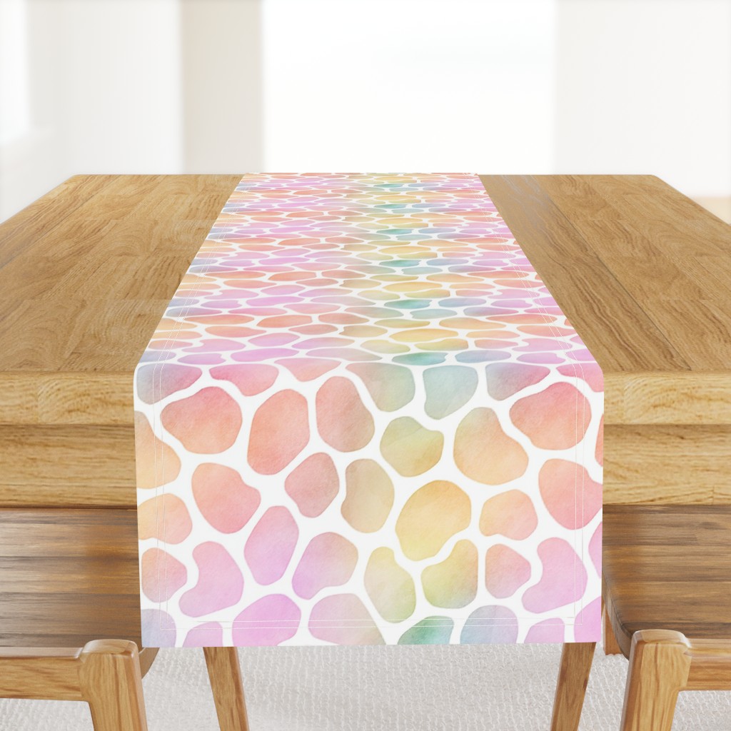 Pastel Rainbow Watercolor Giraffe Pattern