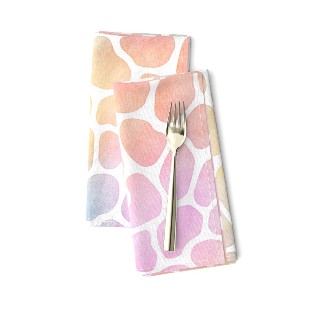 Pastel Rainbow Watercolor Giraffe Pattern