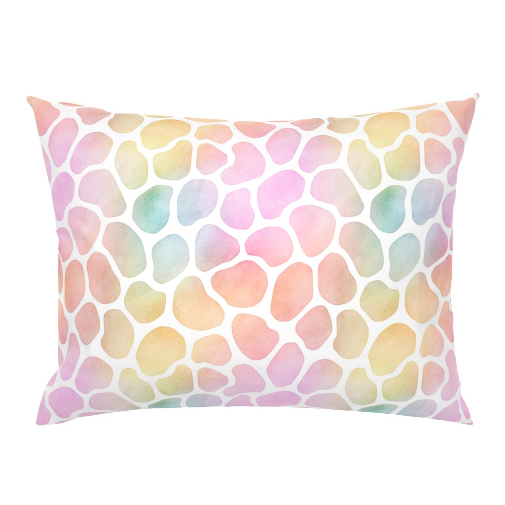 Pastel Rainbow Watercolor Giraffe Pattern