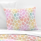 Pastel Rainbow Watercolor Giraffe Pattern