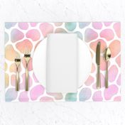 Pastel Rainbow Watercolor Giraffe Pattern