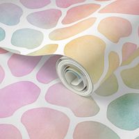 Pastel Rainbow Watercolor Giraffe Pattern